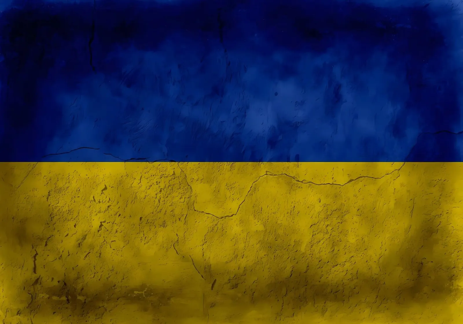 Drapeau vintage de l'Ukraine poster avec cadre en plastique de Joshua A Holmes