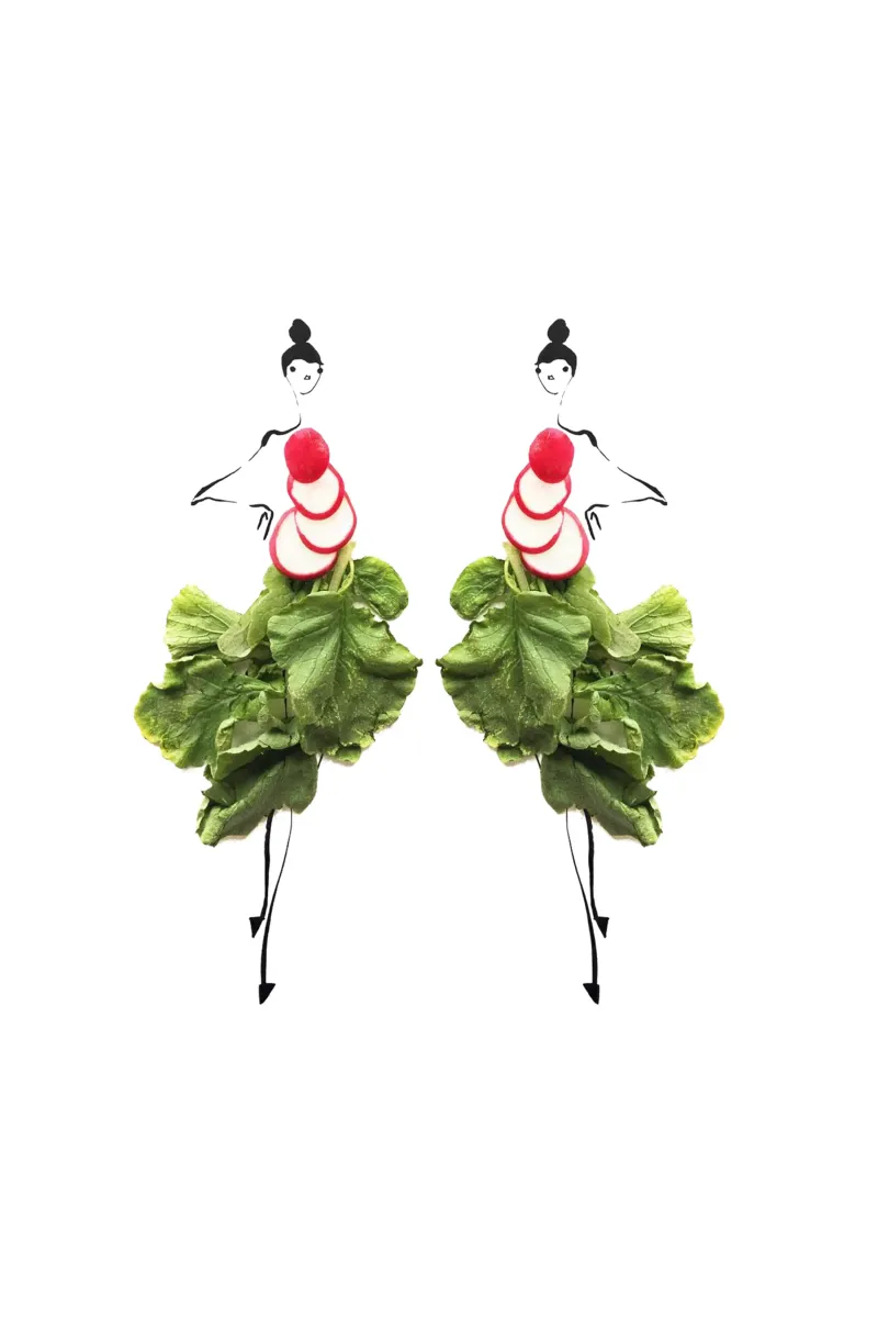 Radish Duo pellicola backlit da Gretchen Roehrs