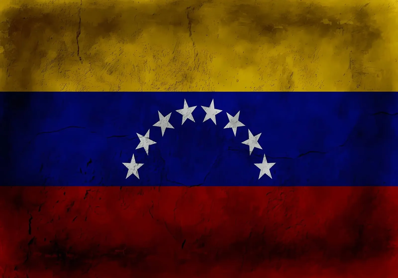 Bandiera d'epoca del Venezuela poster con telaio in legno da Joshua A Holmes