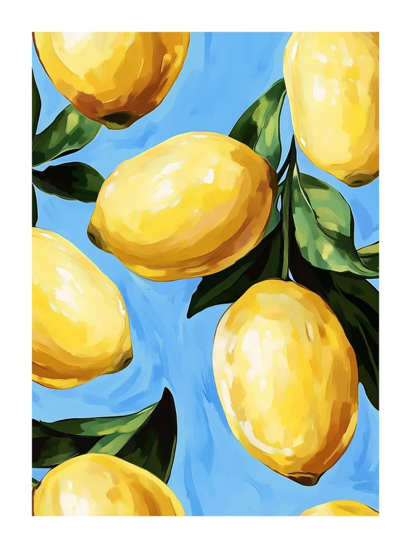 Lemons as an artistic motif canvas by Spice & Style
