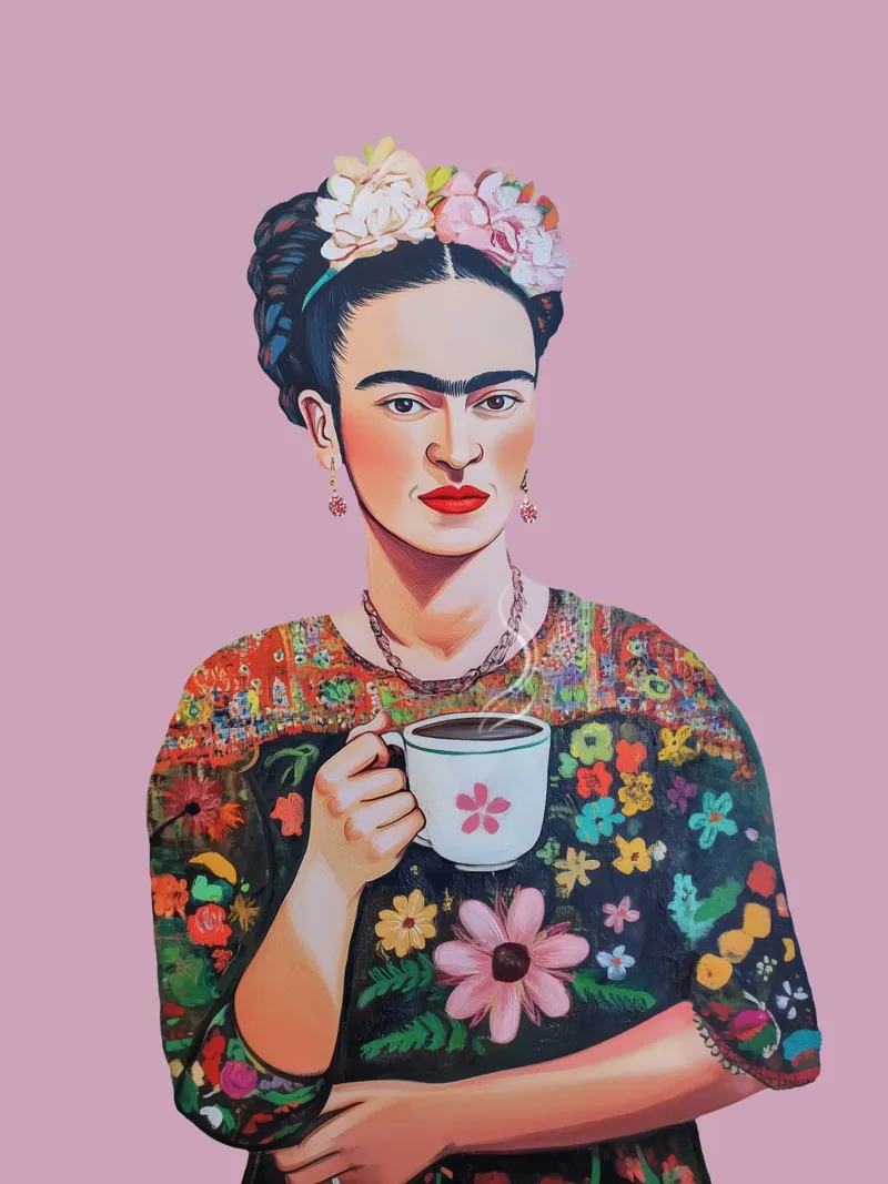 Frida Kahlo Caffè Amore pellicola backlit da Carinaprint