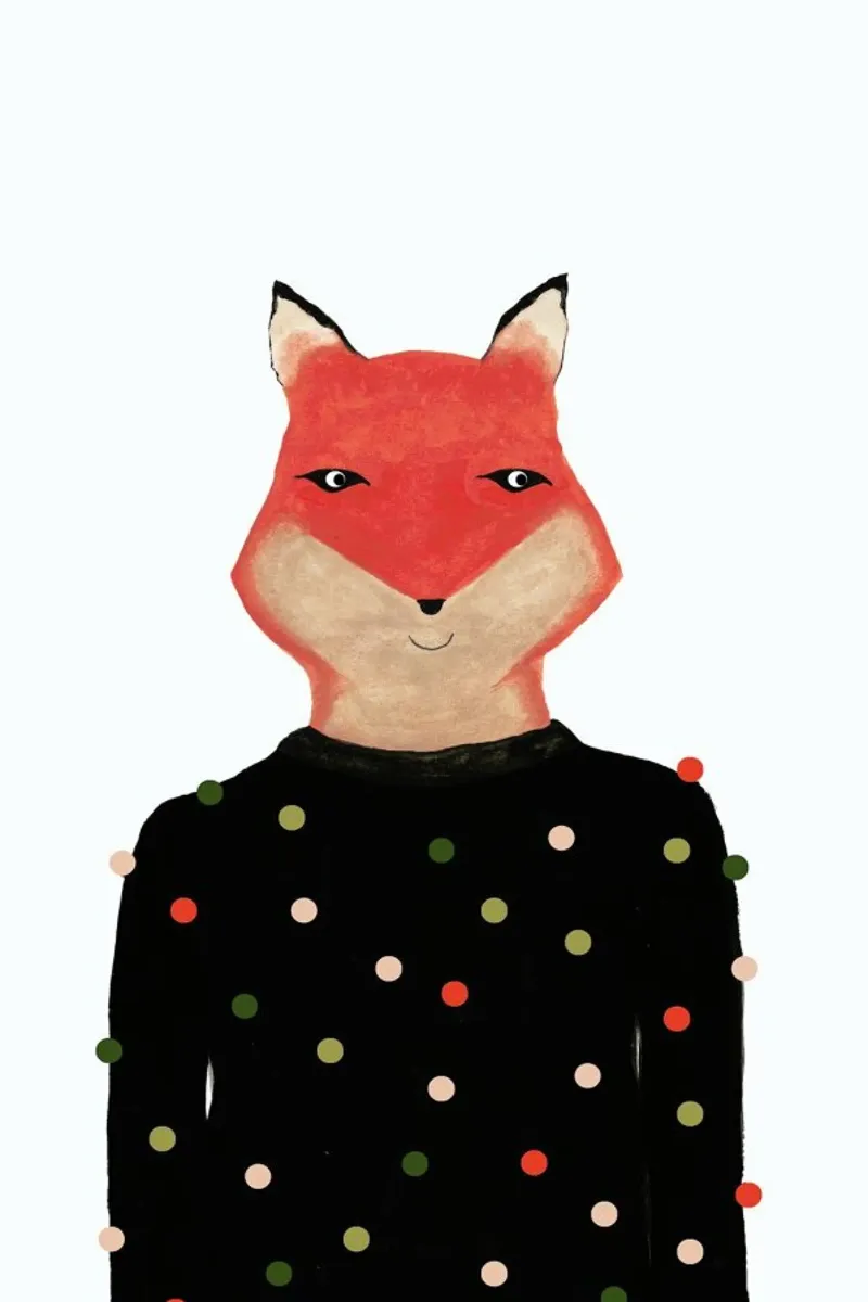 Fox with Sweater carta hahnemühle da Atelier Mave