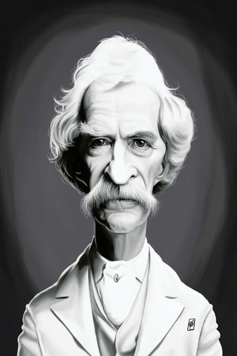 Mark Twain plexiglass da Rob Art | Illustration