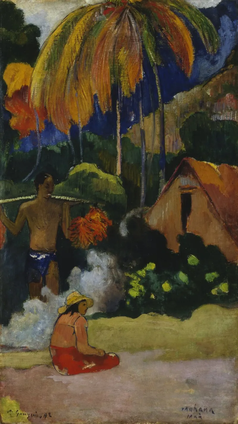 Paul Gauguin - Paesaggio a Tahiti (Mahana Maà) pellicola backlit da Timeless Artworks