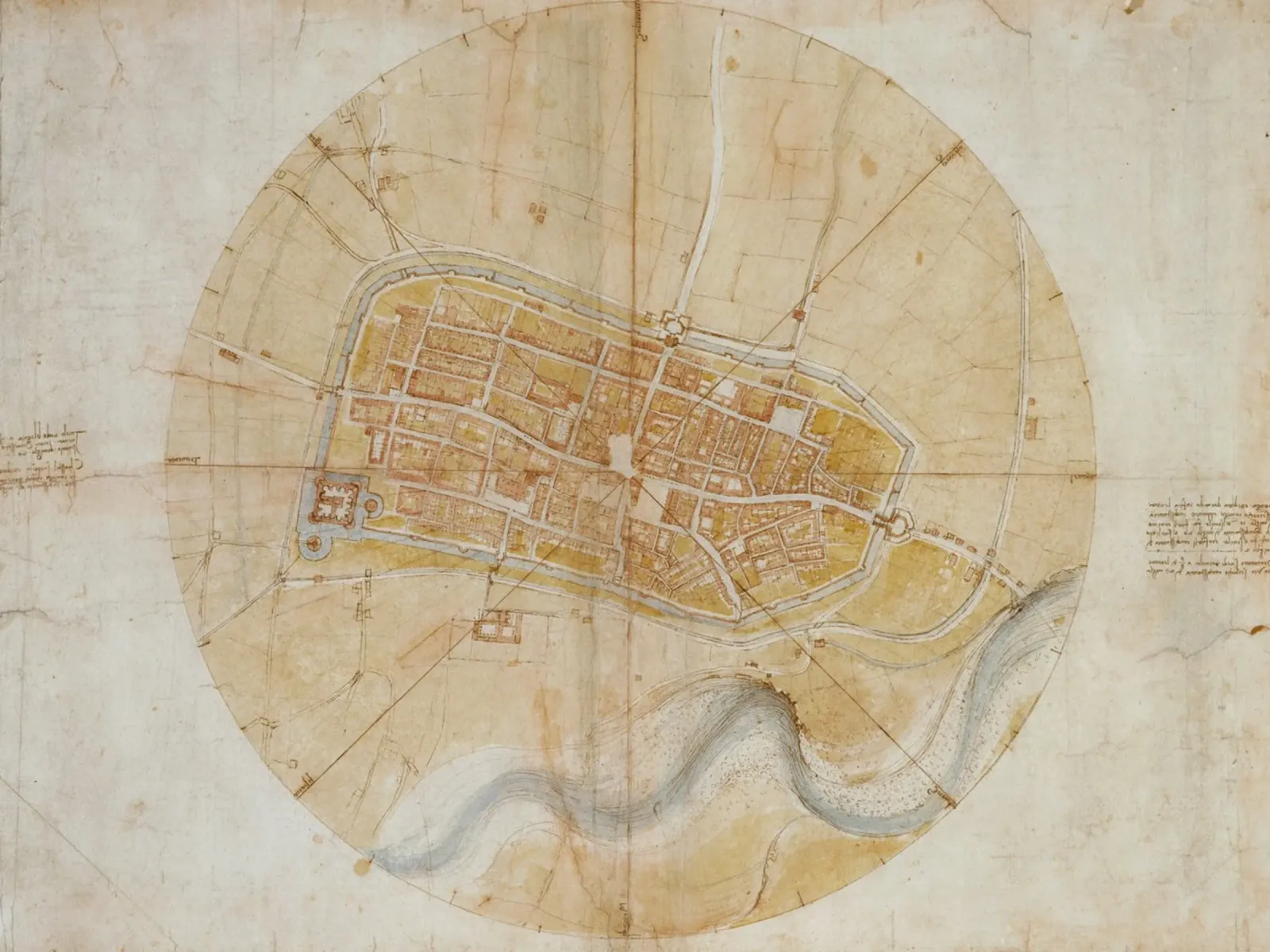 Leonardo da Vinci - Plan of Imola poster da Timeless Artworks