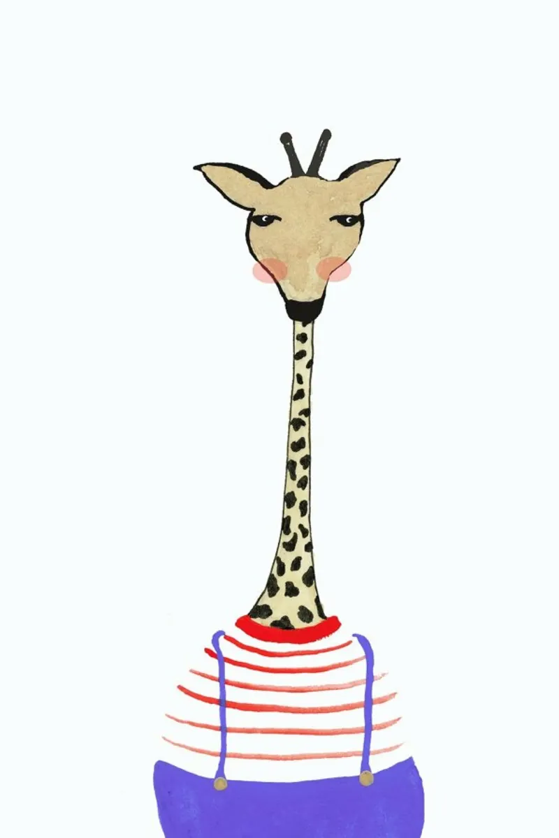 Giraffe with Clothes acrylic glass by Atelier Mave
