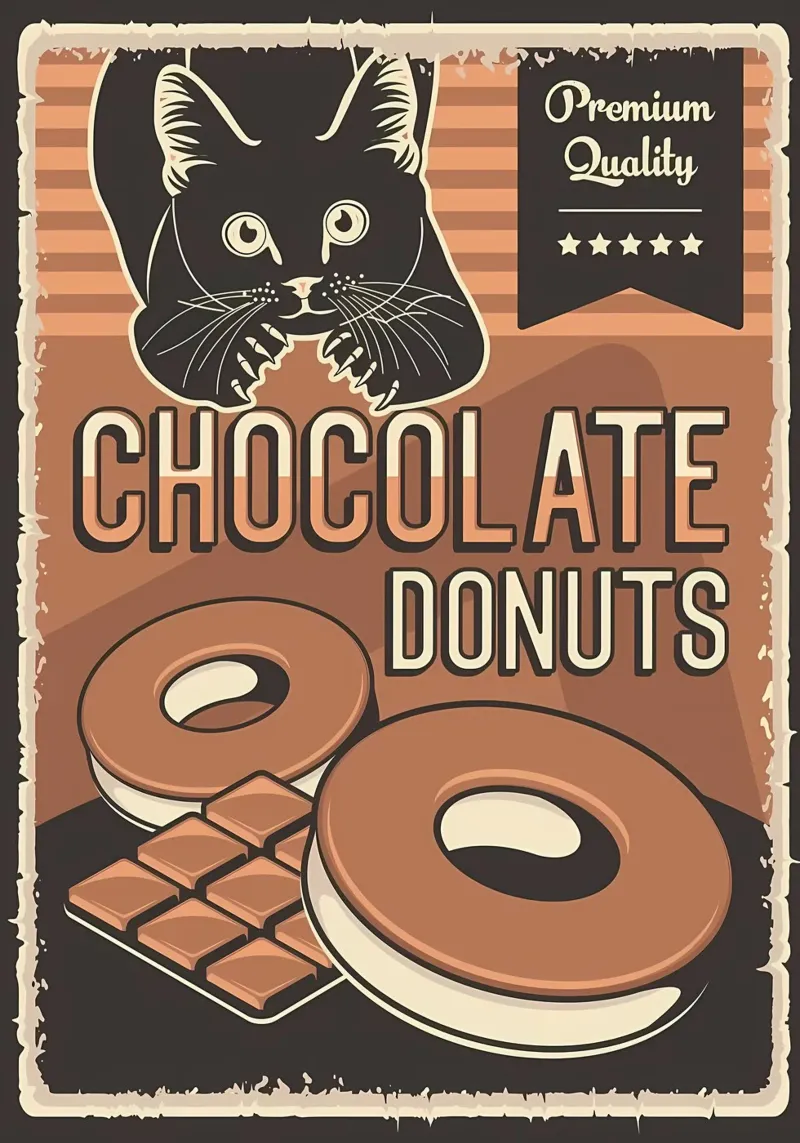 Beignets au chocolat et chat panneau forex de Monique A Hooper