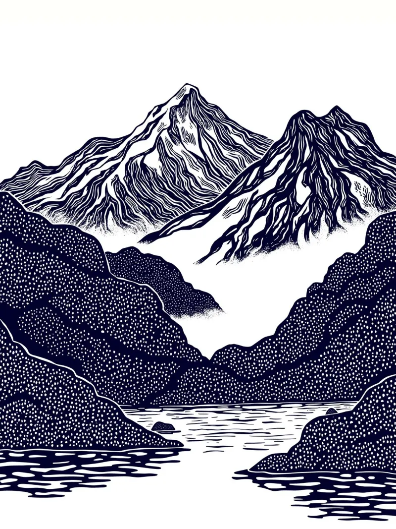 Silent Peaks pellicola backlit da Indigo Rain
