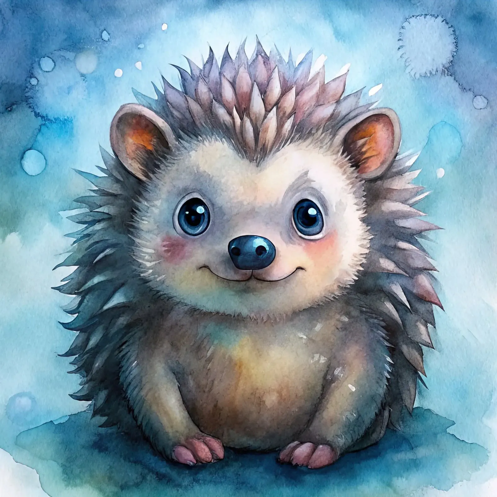 Ein sehr glücklicher Igel Leinwand von 🎁 ARTVI-SHOP