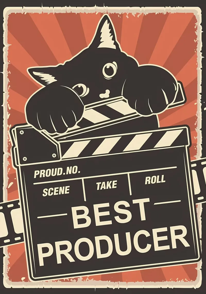 Cat Miglior produttore poster con telaio in legno da Monique A Hooper