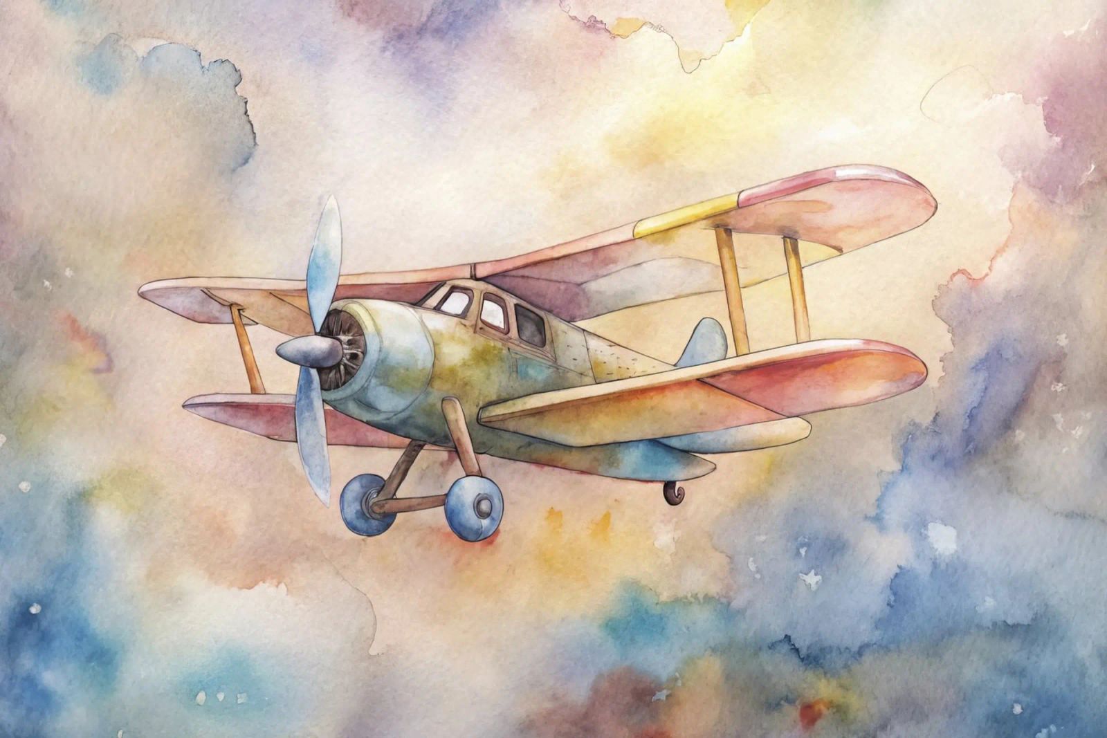 Decorative children's plane poster by ARTVI-SHOP