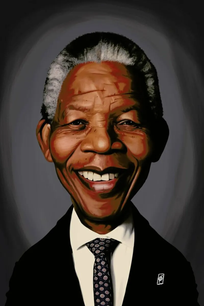 Nelson Mandela canvas by Rob Art | Illustration