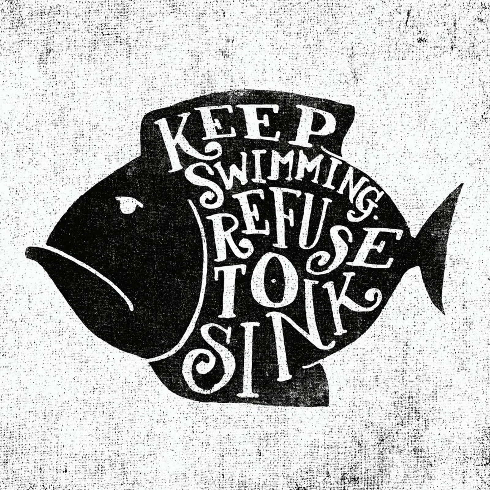 keep swimming poster con telaio in plastica da Matthew Taylor Wilson