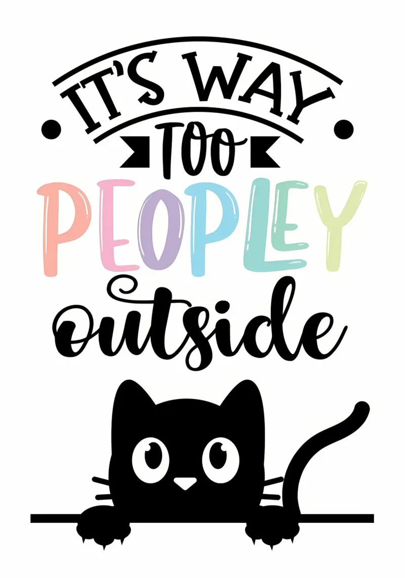 Gatto troppo popolare fuori casa poster con telaio in plastica da Monique A Hooper