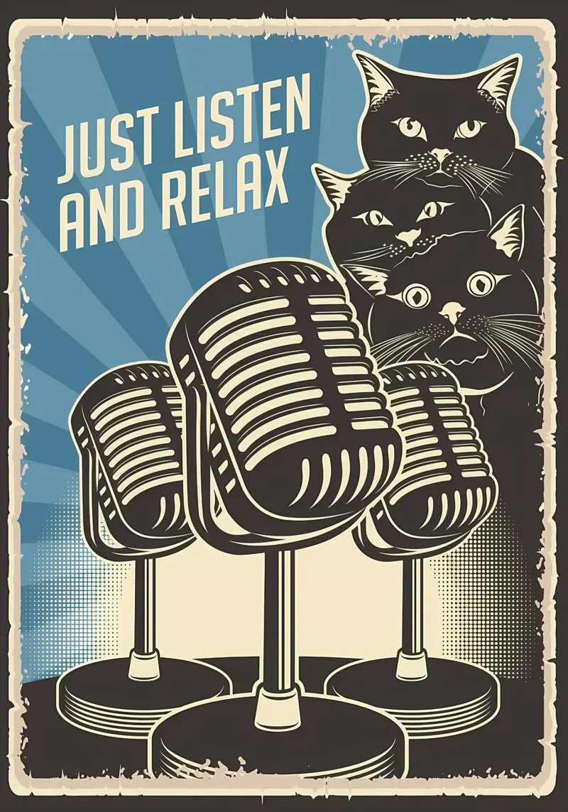 Funny Cat Podcast backlit film by Monique A Hooper