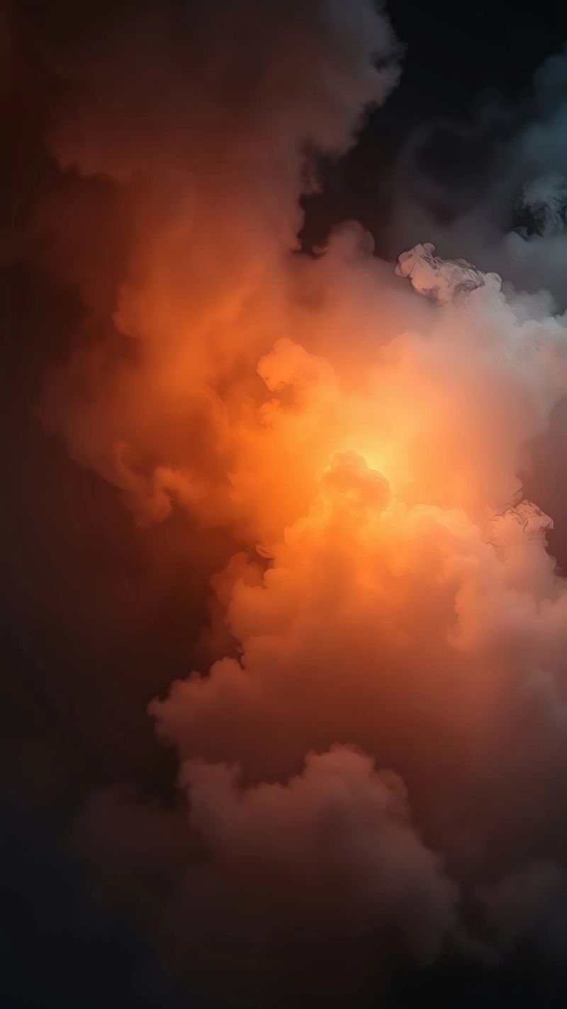 clouds with warm orange glow create a captivating background canvas by DesignDoodle