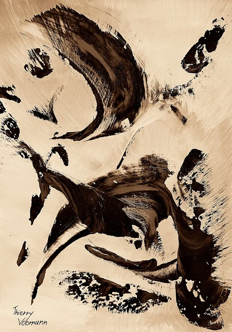 SEPIA 30 pellicola backlit da Thierry Vobmann Abstract painting
