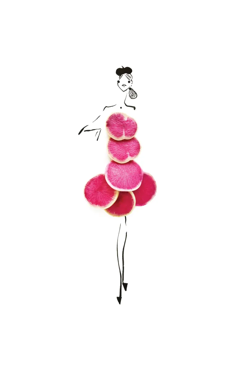 Watermelon Radish poster con telaio in plastica da Gretchen Roehrs