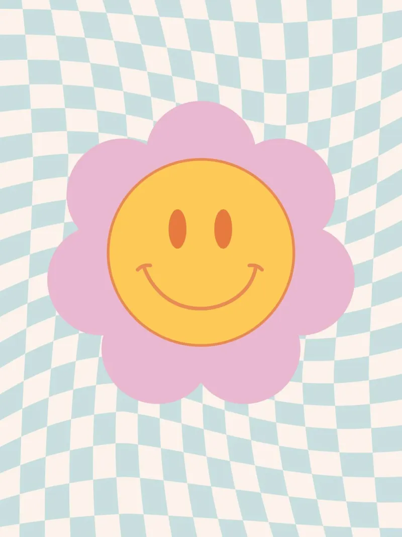 Groovy Smiley canvas met Baklijst van Paigaam Studio