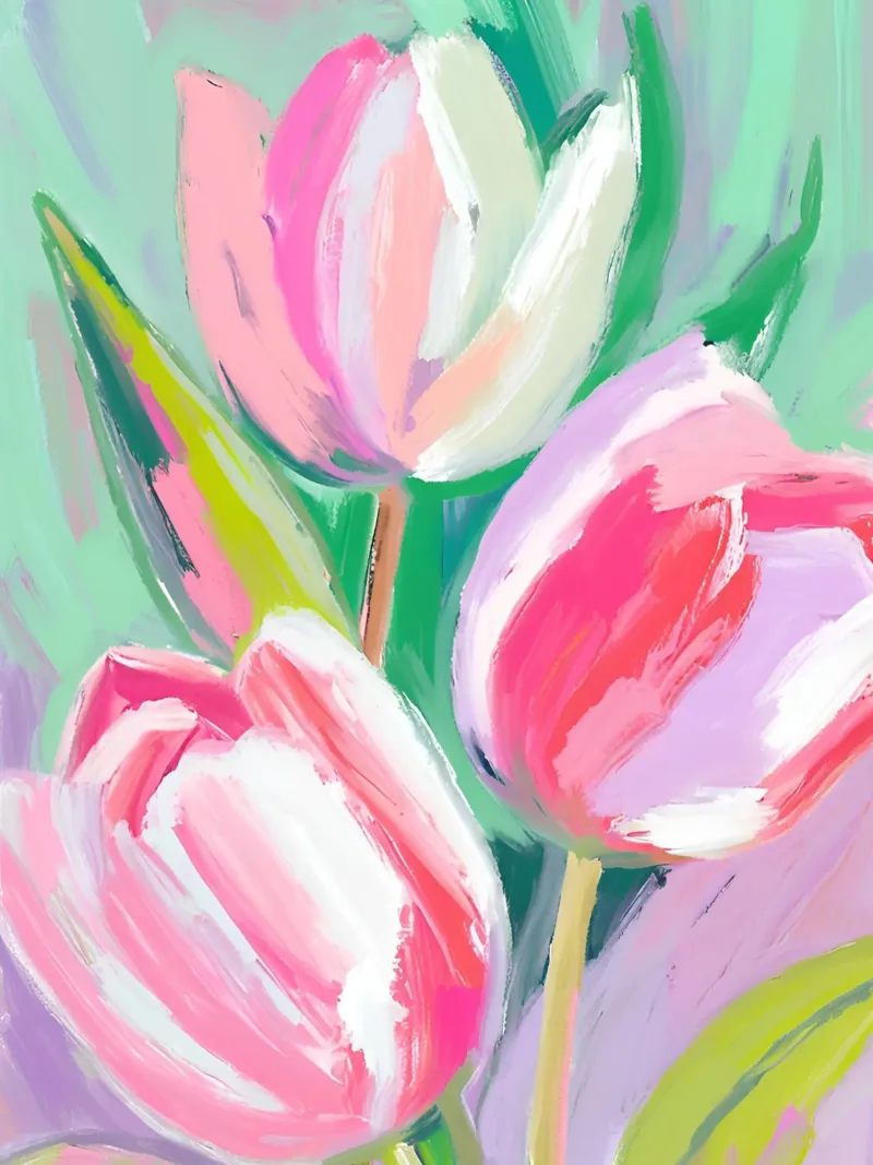 Drei Tulpen canvas by Ohkimiko