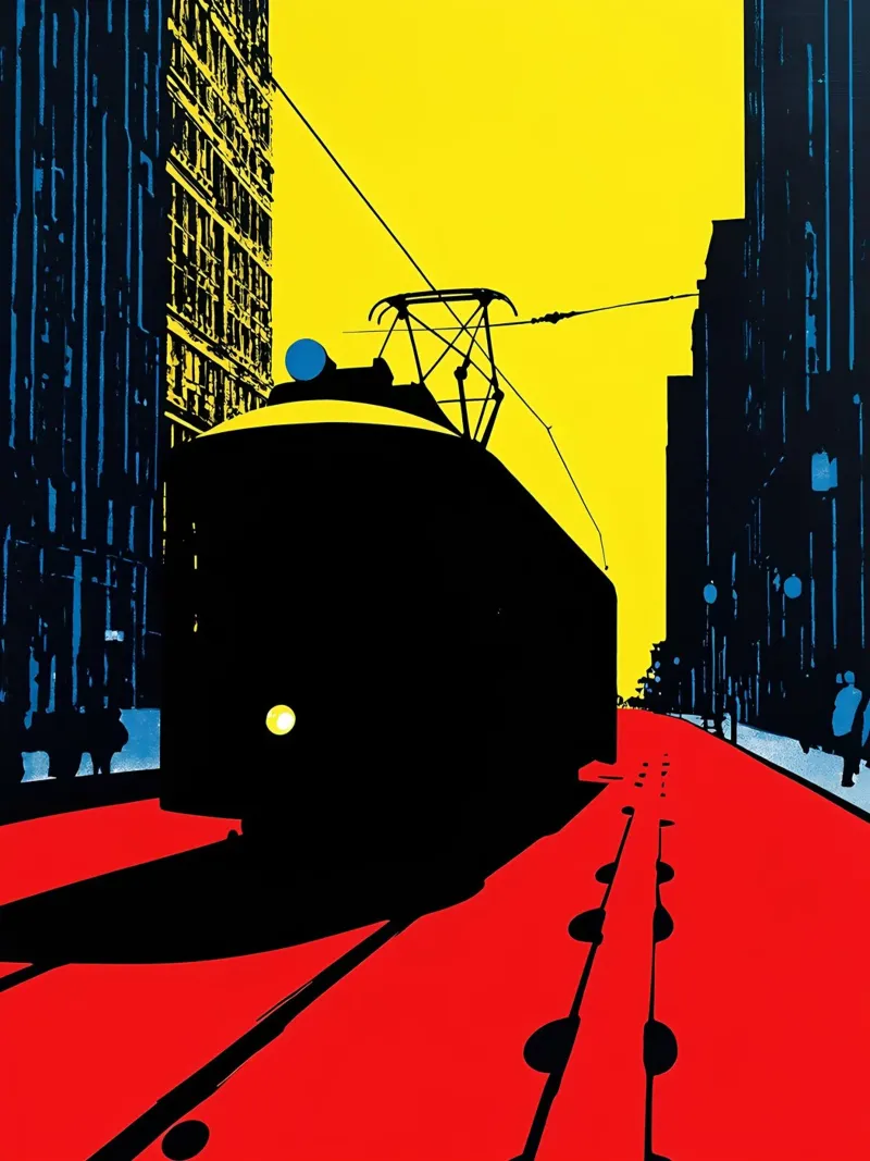 Tram - Pop Art plexiglass da ColorCrash Gallery