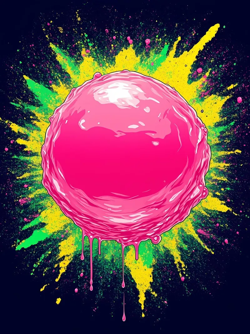 Rosa Bubble Pop - Pop Art plexiglass da ColorCrash Gallery