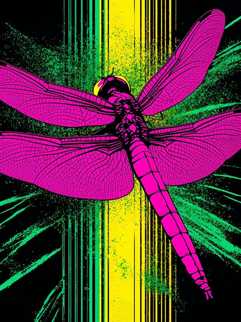Libellula - Pop Art carta hahnemühle da ColorCrash Gallery