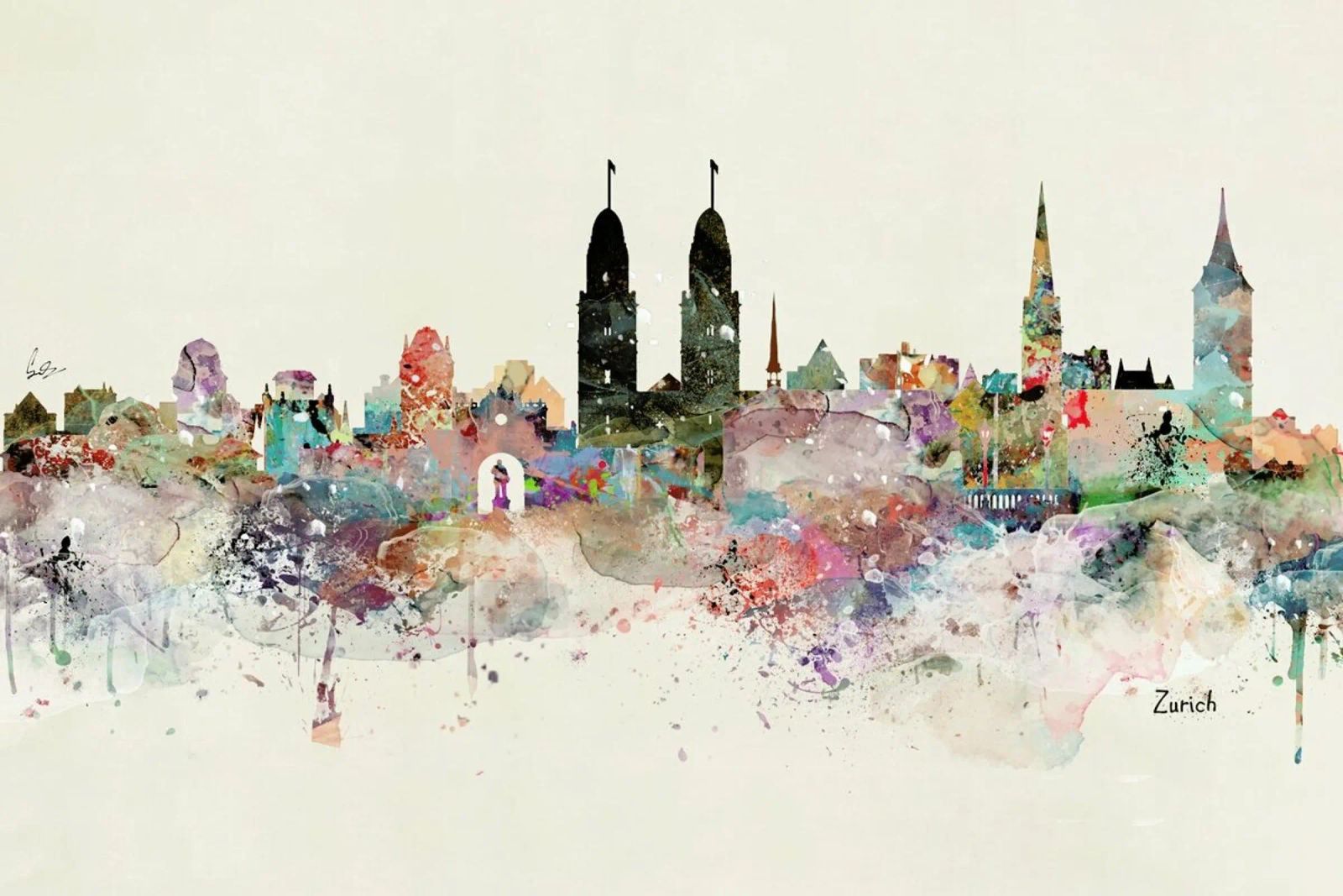 Zurich Leinwand von Brian Buckley