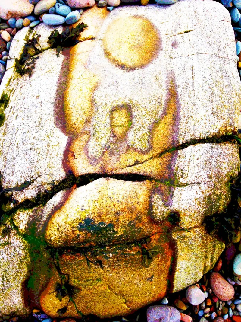 Ballerina di roccia della luna piena tela da goddess art