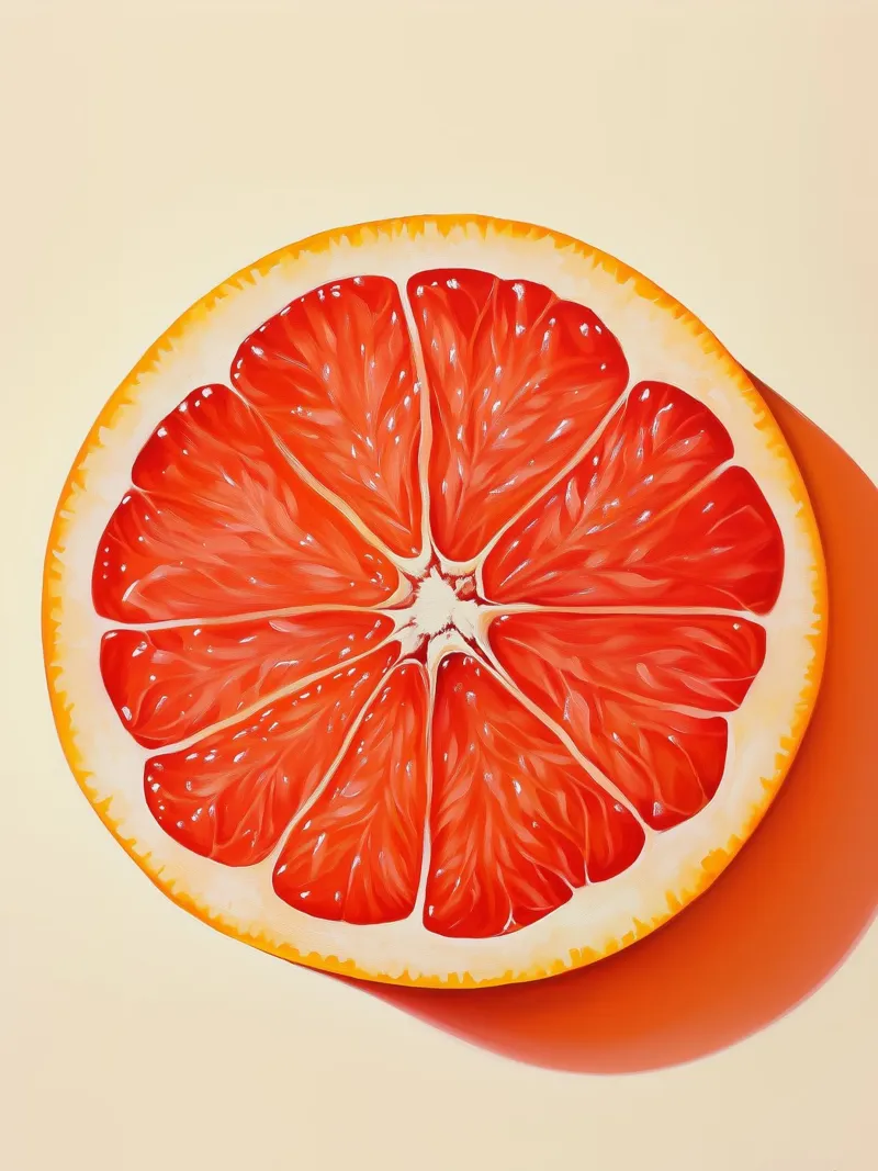 Vibrant grapefruit canvas by Spice & Style