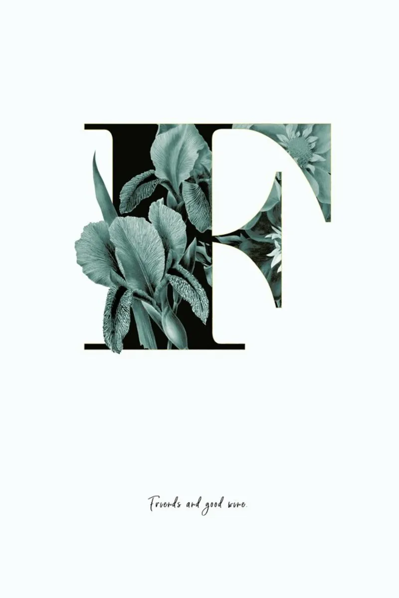 Flower Alphabet - F pellicola backlit da Froilein Juno