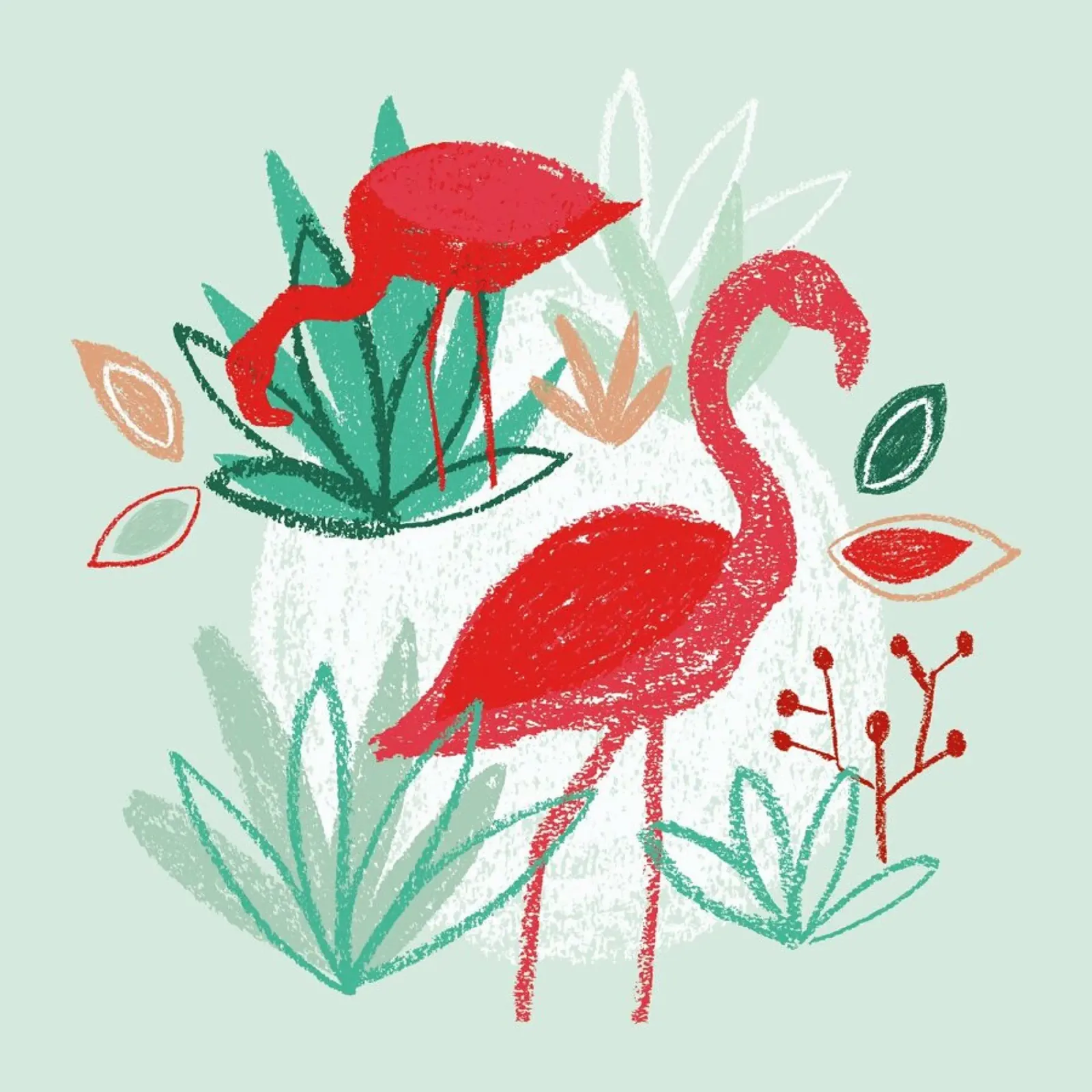 The Two Flamingos poster da BlauMaschine