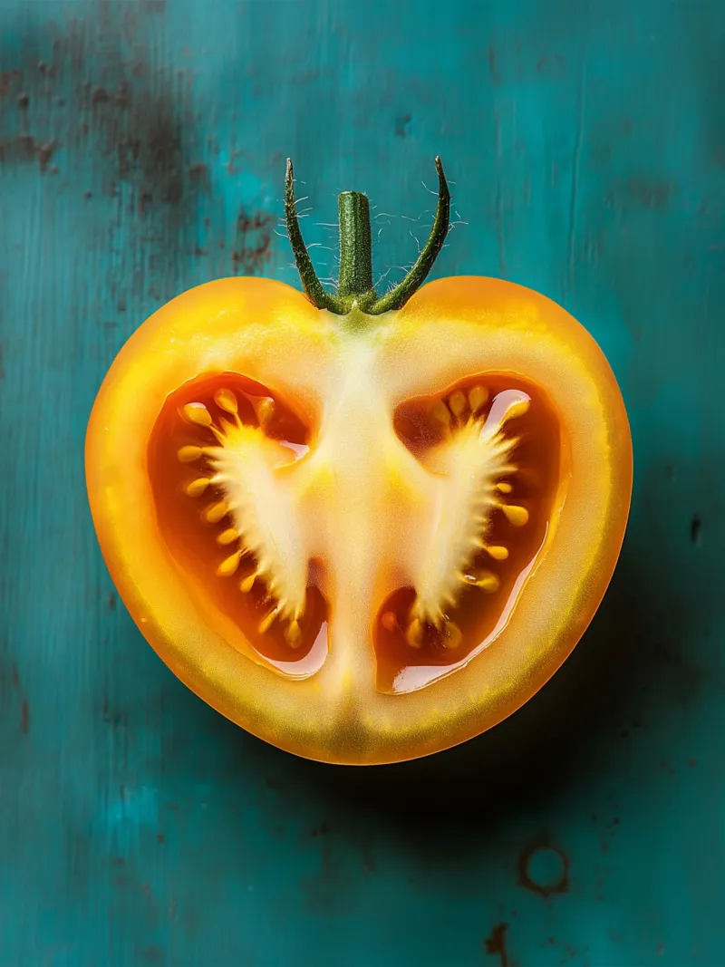 Bright yellow tomato acrylic glass by Spice & Style
