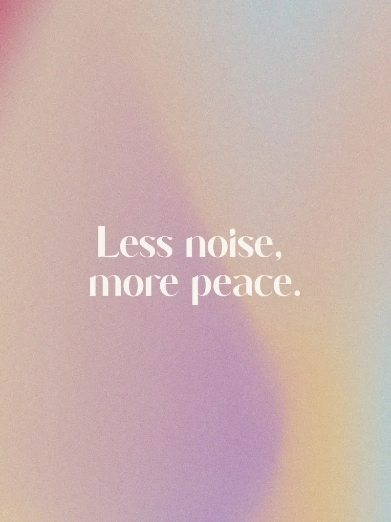 Less Noise More Peace pellicola backlit da treechild