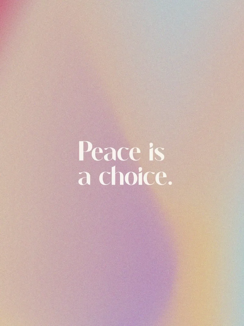 Peace Is A Choice pellicola backlit da treechild