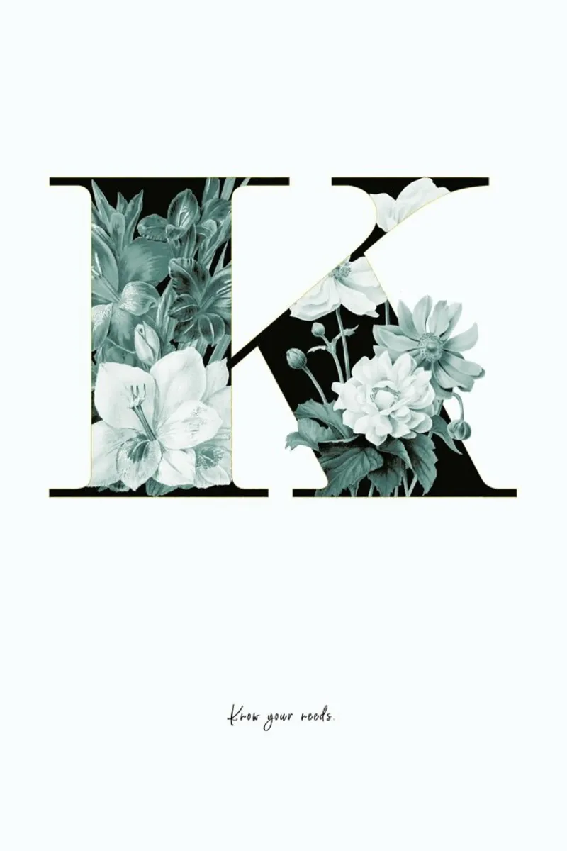 Flower Alphabet - K pellicola backlit da Froilein Juno