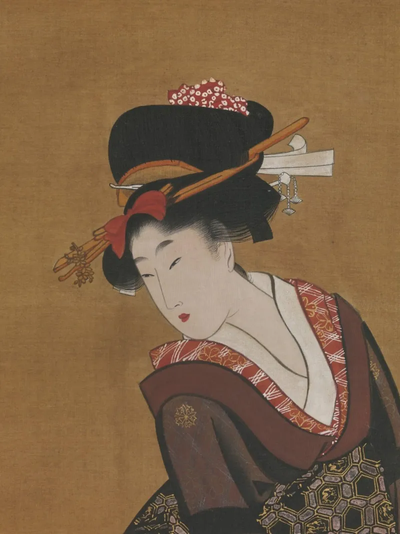 Ukiyo-e, Ritratto di bellezza di Kitagawa Utamaro poster da Aesthetic Muse