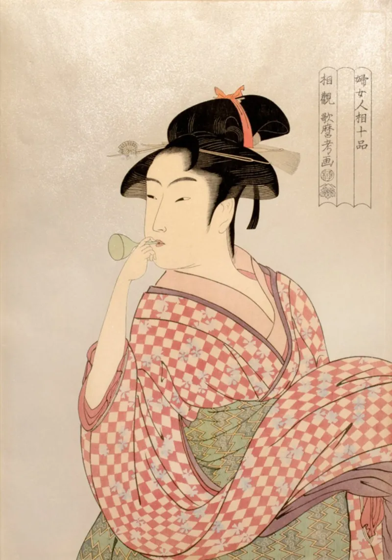 Ukiyo-e: Pittura giapponese, Ritratto di donna di Utamaro poster da Aesthetic Muse