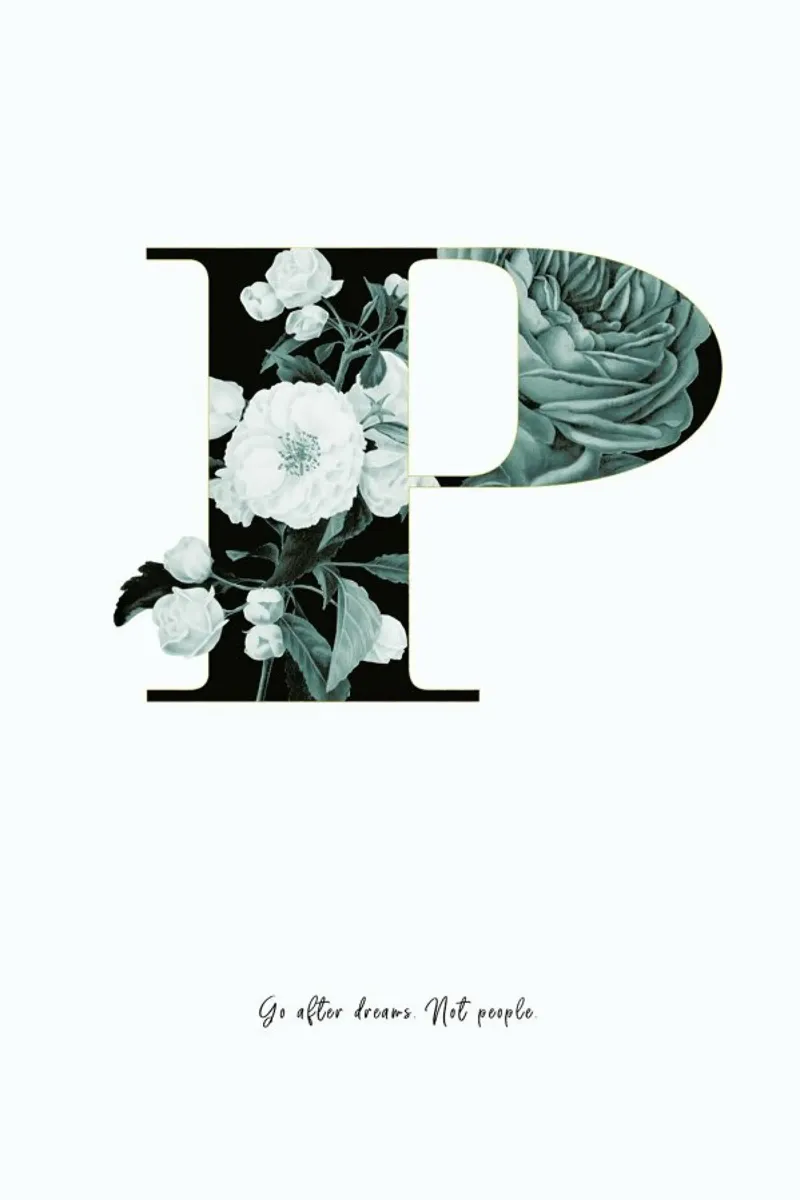 Flower Alphabet - P pellicola backlit da Froilein Juno