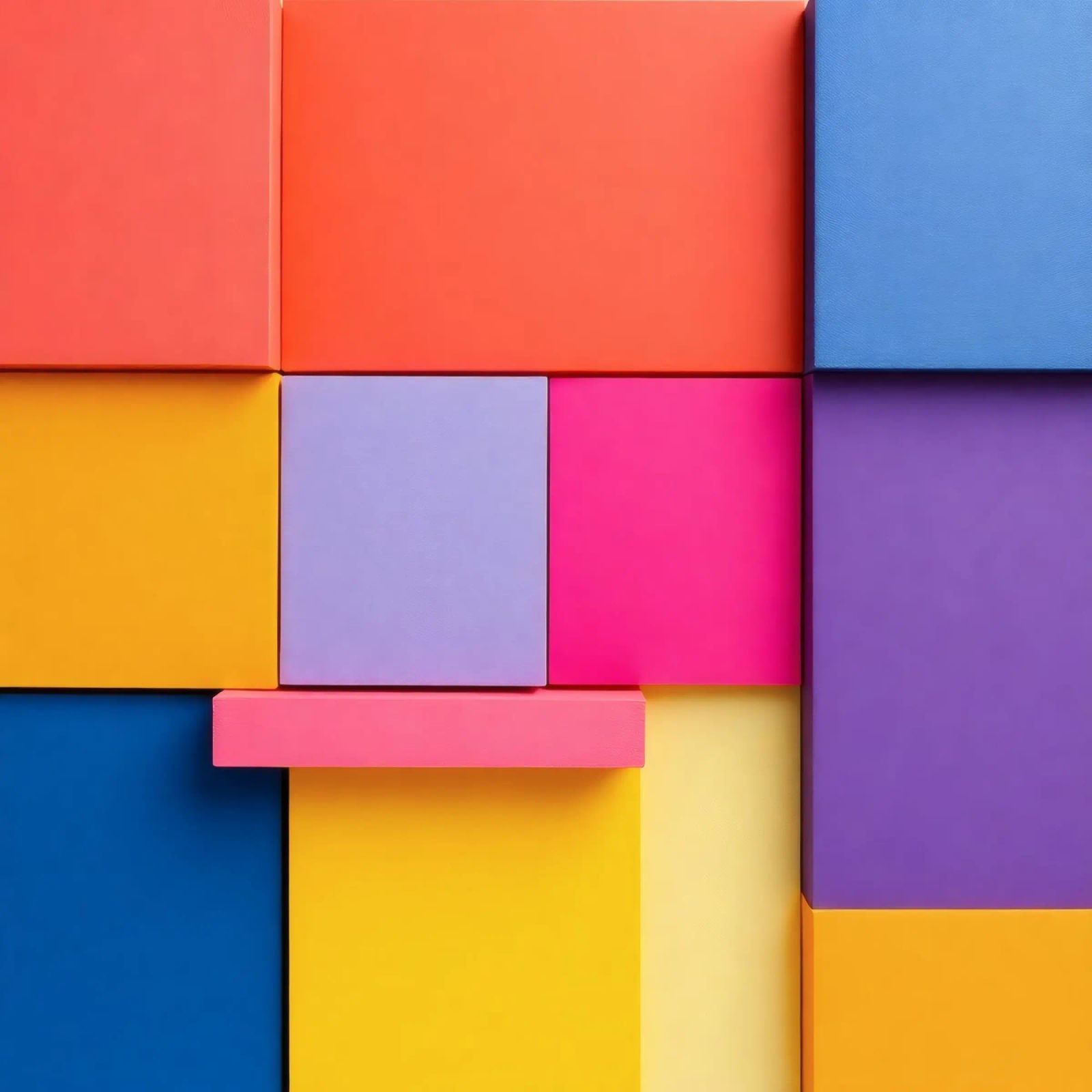 Bunte geometrische Formen schaffen ein lebendiges abstraktes Design Leinwand von DesignDoodle