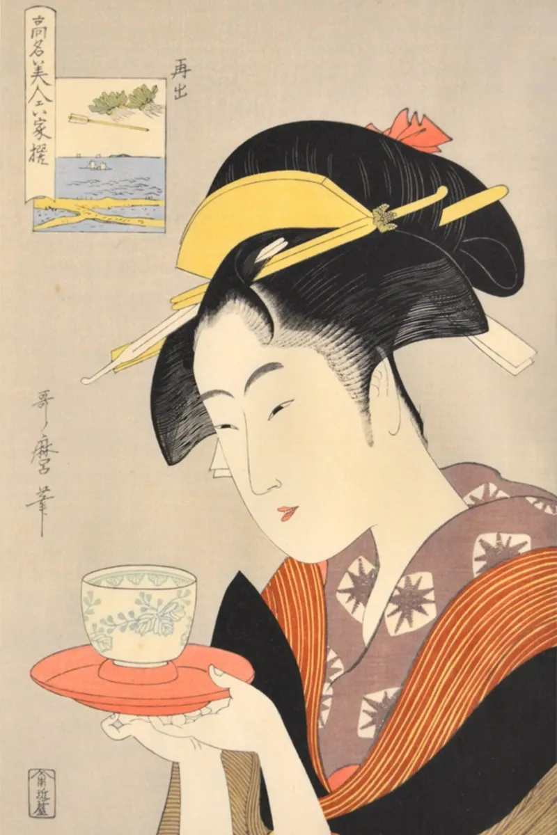 Ukiyo-e: Pittura giapponese, Utamaro carta hahnemühle da Aesthetic Muse