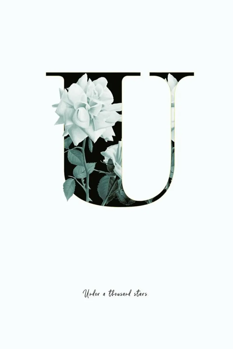 Flower Alphabet - U pellicola backlit da Froilein Juno