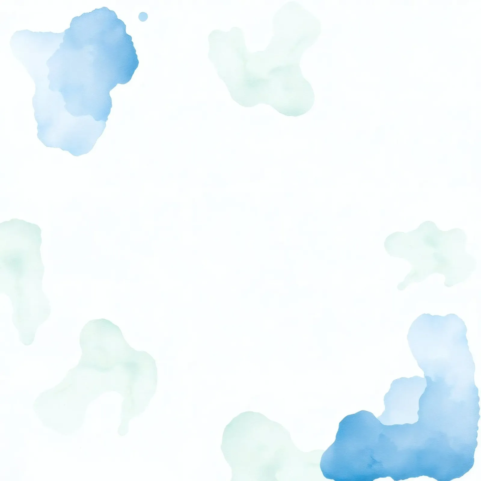 Watercolor abstract design featuring soft blues and greens poster by DesignDoodle