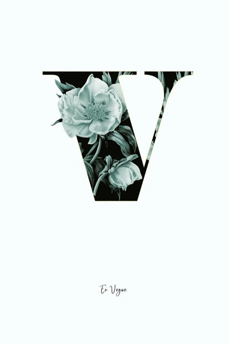 Flower Alphabet - V pellicola backlit da Froilein Juno