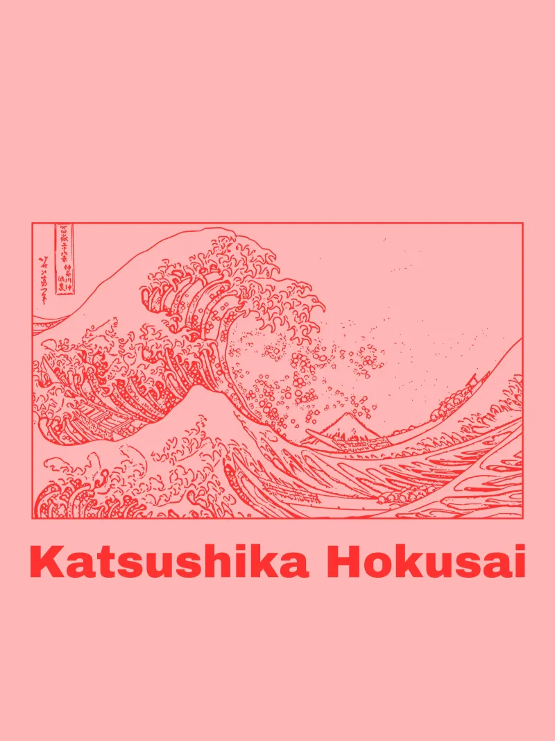 Japanese aesthetics - Hokusai wave painting poster with plastic frame by SMPLE