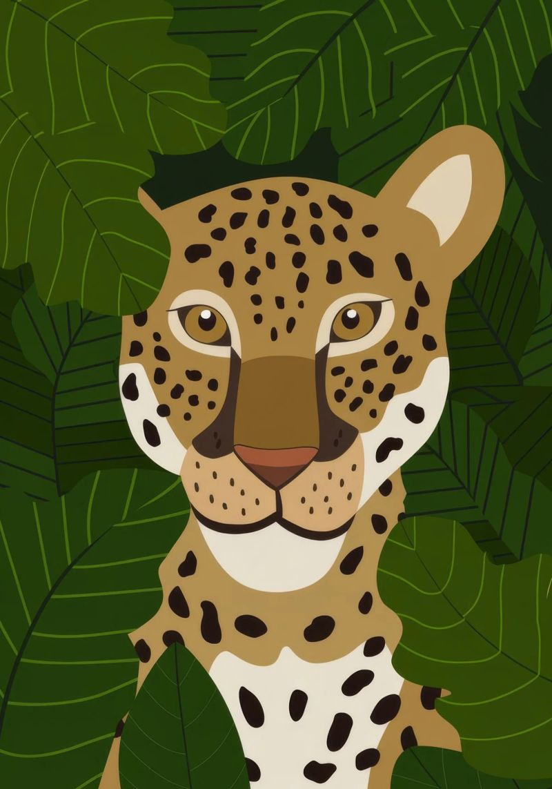 Leoparden-Porträt Poster von Seren Liodra