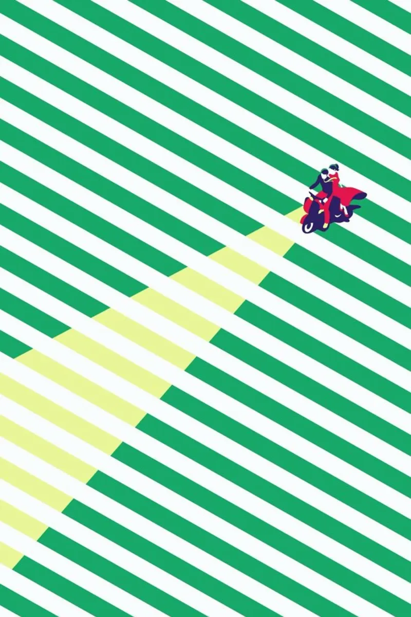 Vespa Love poster con telaio in alluminio da La Come Di