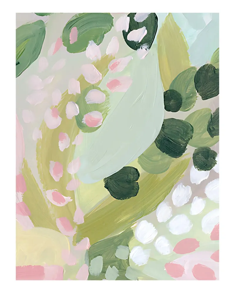 Floral Abstract Art, Modern Contemporary Botanical Prints canvas by Boheme