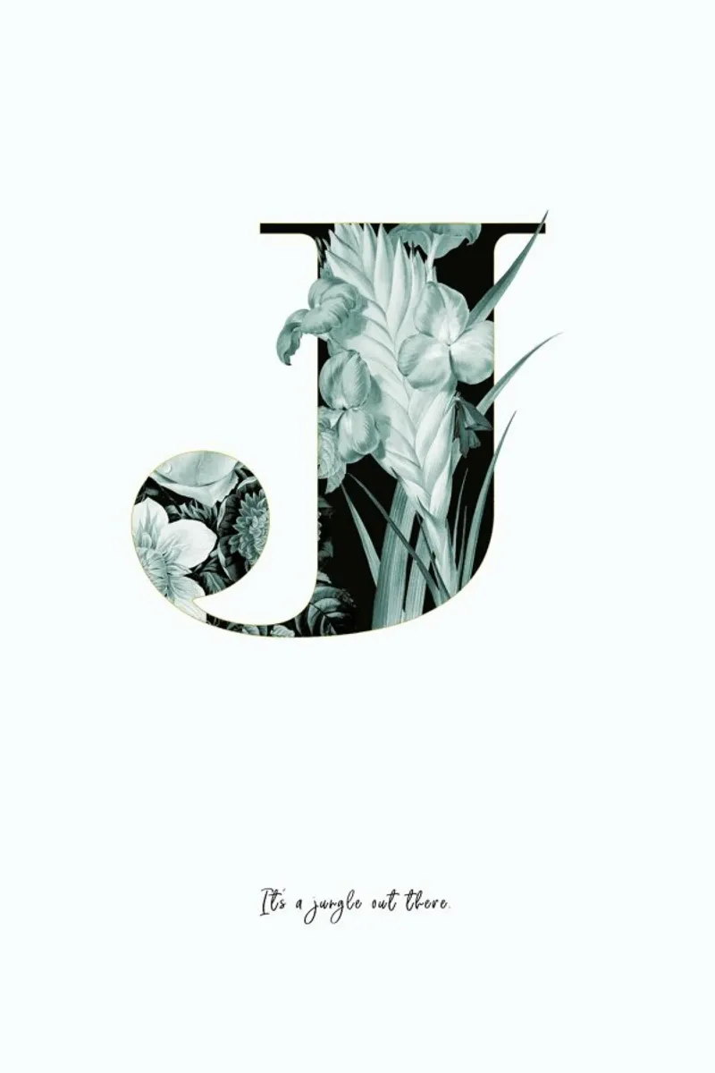 Flower Alphabet - J backlit film by Froilein Juno