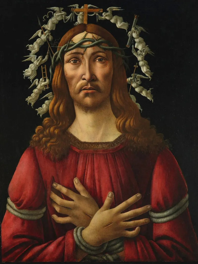 Sandro Botticelli - Cristo come uomo dei dolori carta hahnemühle da Timeless Artworks